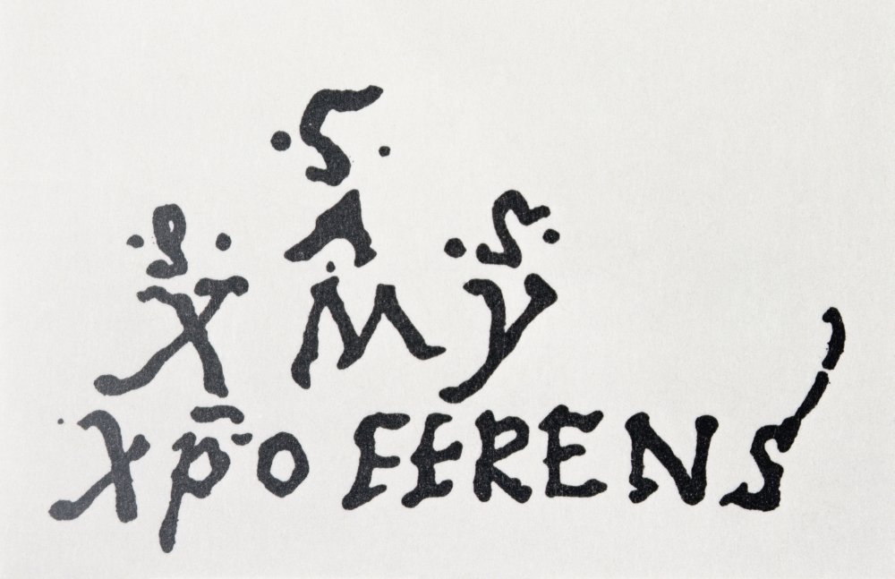 The cryptic signature of Christopher Columbus: S.A.S. / X.M.Y. / Xpo FERENS