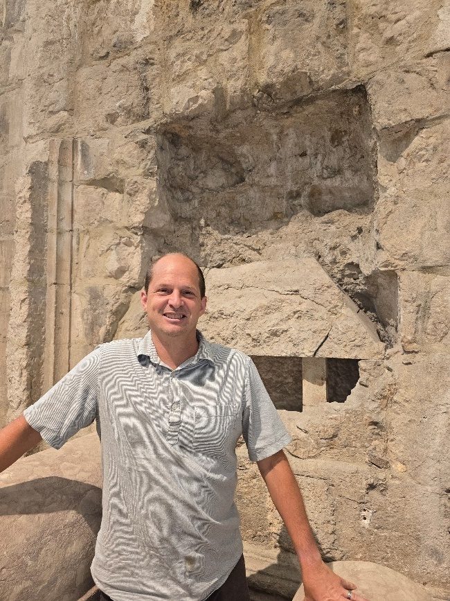 Graham Balch at the Carmo Convent ruins in Lisbon, Portugal