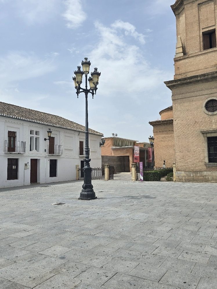 A plaza in Santa Fe, Spain, near where the Capitulaciones de Santa Fe were signed
